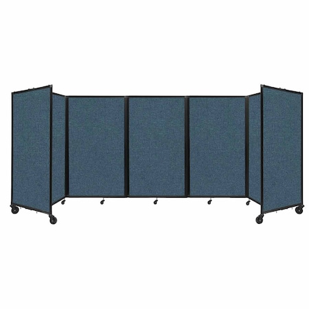 Versare Room Divider 360 Folding Portable Partition 14" x 5' Caribbean Fabric 1160408